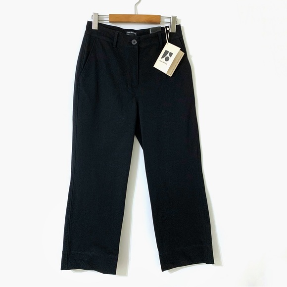 NWT Frank & Oak The Jane Straight Fit High Rise Pant in Black 6 - Picture 3 of 12